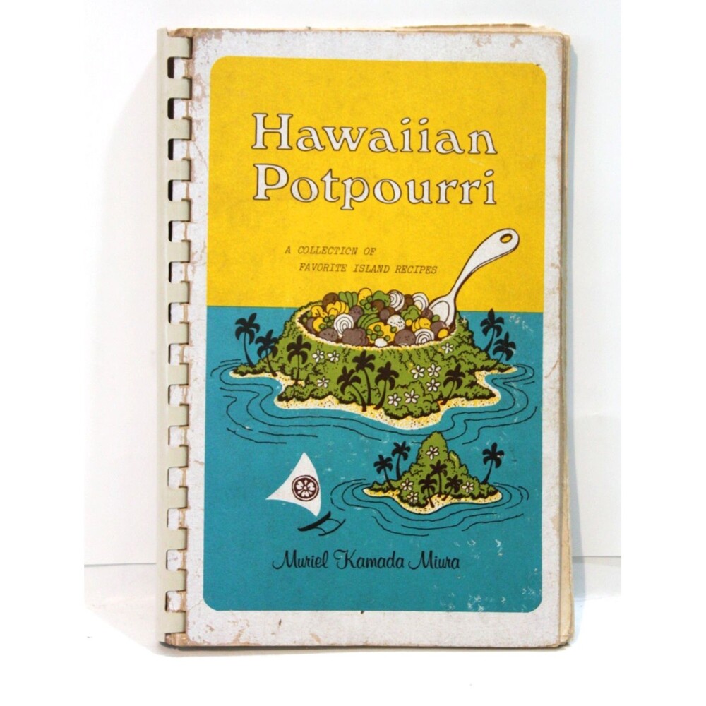 Hawaiian Potpourri Cookbook Muriel Miura Island Recipes Vintage PB Spiral Book - Picture 1 of 6